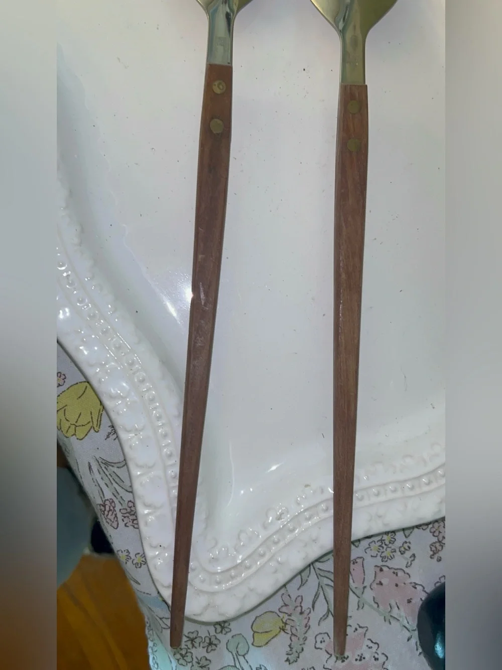 Mid Century Danish salad server set